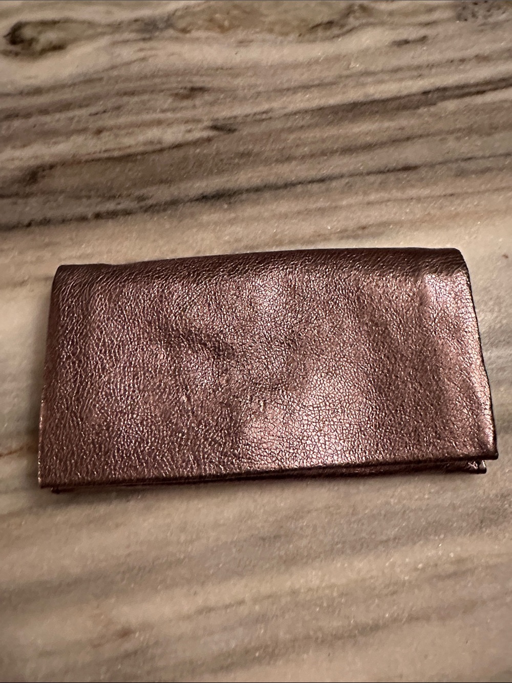 LATICO METALLIC LEATHER CLUTCH WALLET